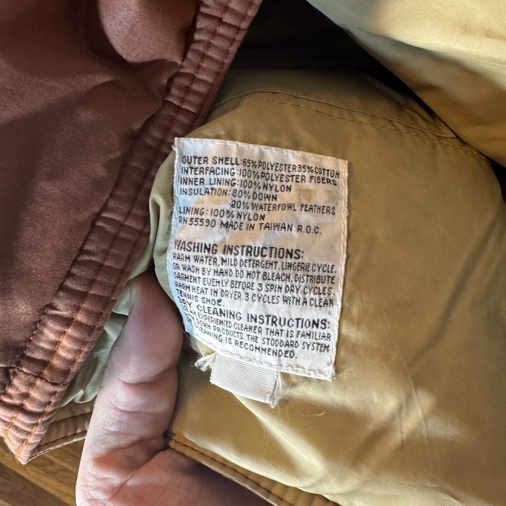 Vintage Natural High Brown Down Puffer Vest - Picture 6 of 8